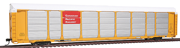Walthers 41809 - Thrall 89' Tri-level Enclosed Auto Carrier, Canadian Pacific Rack No.56257-23, Flat ETTX No.700495.1